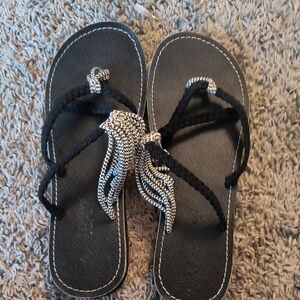 Stylish Black and White Women's Sandals